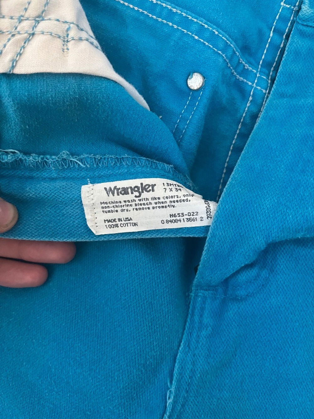 Vintage Wranglers Blue Jeans Cowboy Cut, Made in the USA